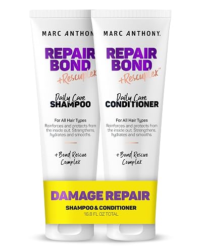 Marc Anthony Repairing Shampoo & Conditioner Set - Rescuplex Bond Repair, Strengthens Hair, Eliminates Frizz & Flyaways, Revives Dry & Damaged Hair Beauty & Personal Care Marc Anthony