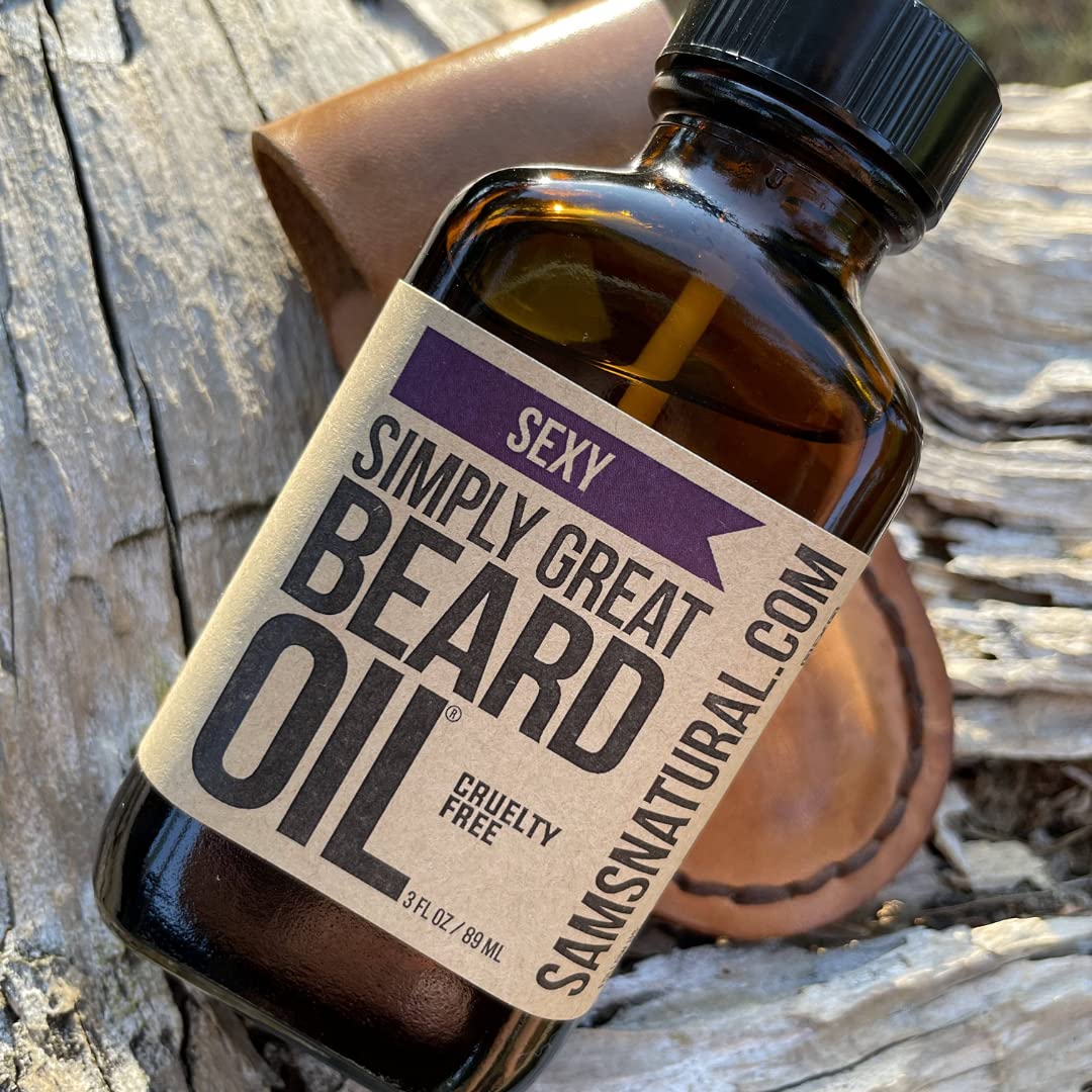 Simply Great Beard Oil - Sexy Scented Beard Oil - Beard Conditioner 3 Oz Easy Applicator - Natural - Vegan and Cruelty Free Care for Beards Beauty and Personal Care Simply Great Beard Oil