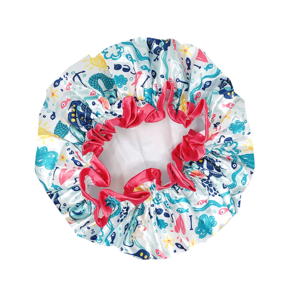 allydrew Reusable Women's Waterproof Shower Caps for Long Hair, Under the Sea Beauty & Personal Care allydrew