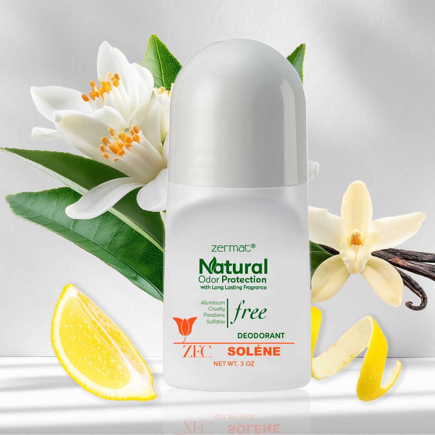 Zermat Vivaze Soléne, Natural Roll-On Deodorant, 3 Oz. Beauty and Personal Care Zermat