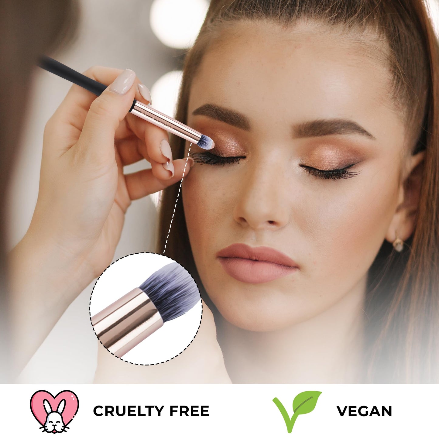 Profusion Cosmetics Small Firm Eyeshadow Brush - Professional Eye Makeup Brush, Eyeshadow Blending Brush-Dense Rounded Hair Bristles and Best Beauty & Personal Care Profusion Cosmetics