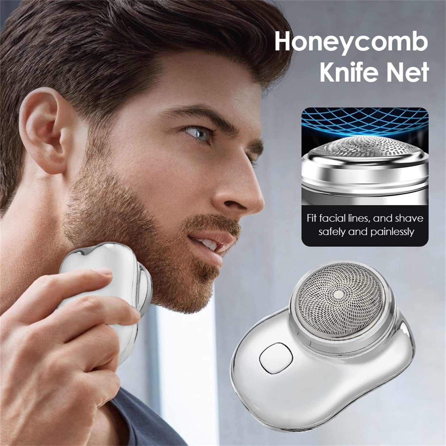 Mini Shaver Portable Electric Shaver, 2023 New Pocket Portable Electric Shave, Magic USB Mini Shaver Electric Razor For Men, Rechargeable Travel Beauty and Personal Care GYLCTOM