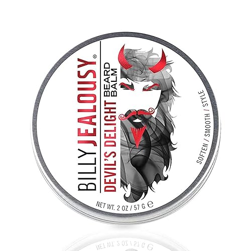 Billy Jealousy Moisturizing Strengthening & Softening Everyday Scented Beard Balm, Devil's Delight, 2 oz. Beauty & Personal Care Billy Jealousy