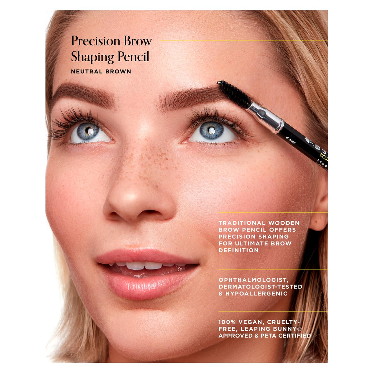 Arches & Halos Precision Brow Shaping Pencil - Double Sided Eyebrow Filler and Spoolie Brush - Creamy Texture for Shaping and Defining With Ease -