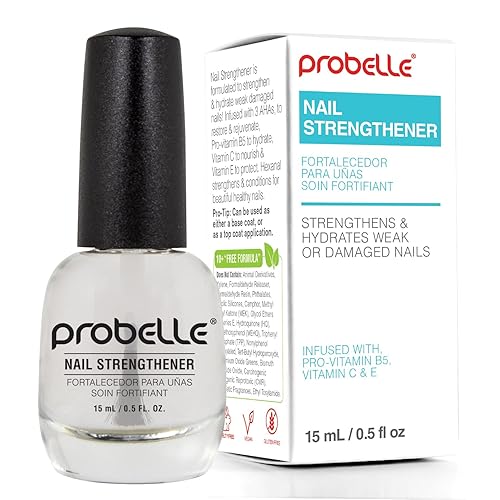Probelle Nail Strengthener and growth, Natural Nail Strengthening Clear Nail Polish Repair Treatment, Nail Growth & Conditioning, Stops Splits, Chips Beauty & Personal Care Probelle
