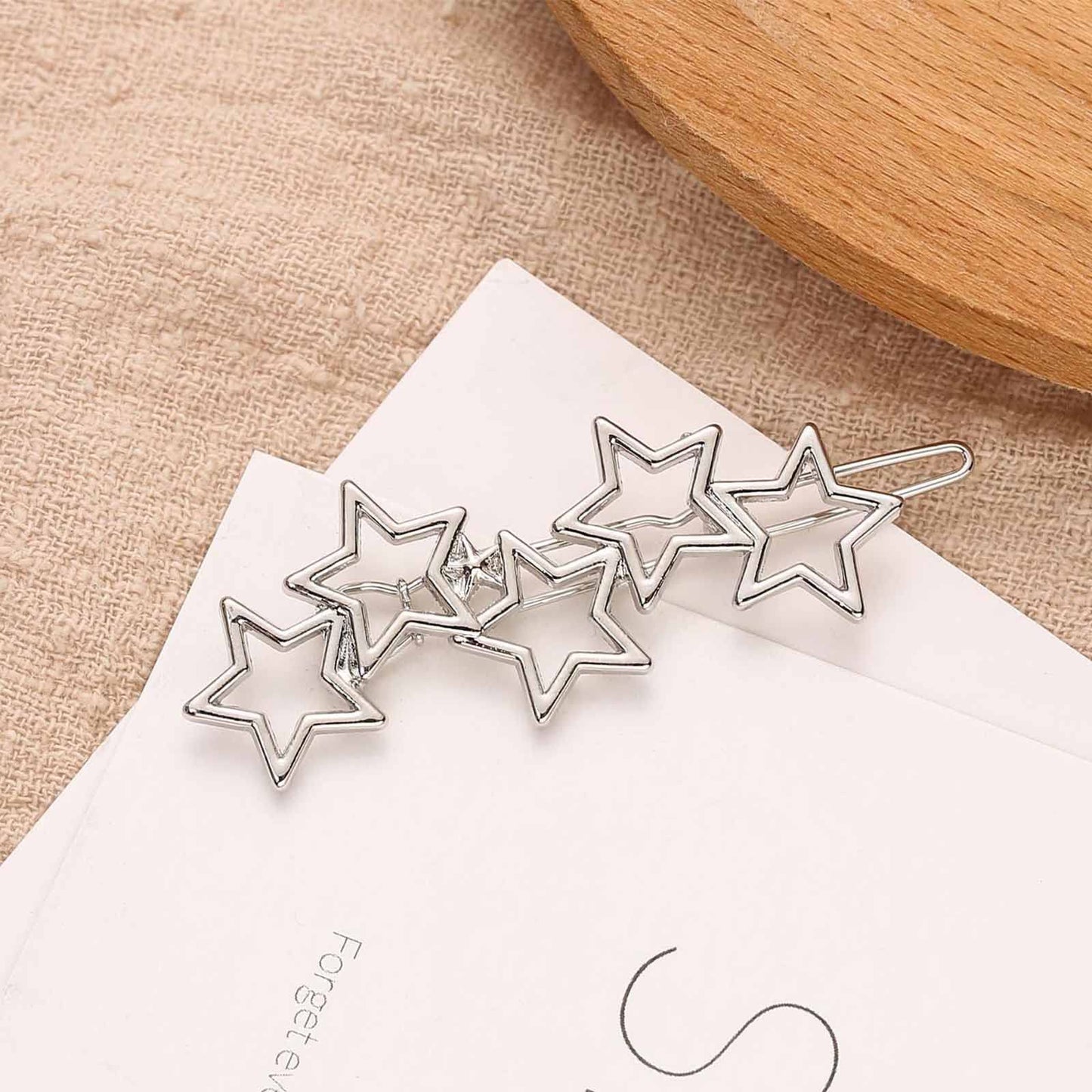 YienDoo Vintage Silver Metal Cluster Hair Accessories - Star Barrettes, Hoop Bobby Pins, and Bridal Hair Clips for Women and Girls Beauty & Personal Care YienDoo