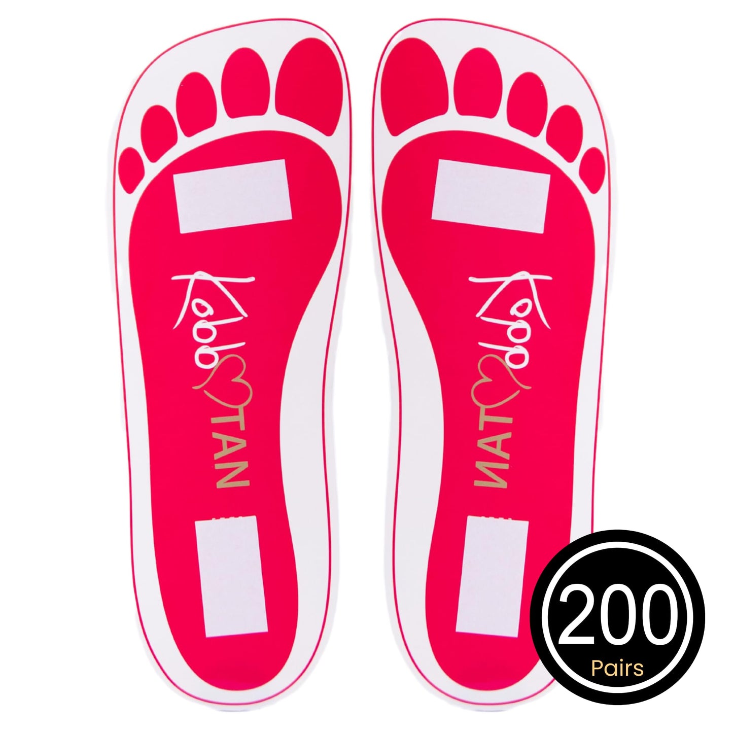 200 Pairs(400feets)Spray Tan Feet Pads Disposable & Economic Pink Feet pads for Spray tanning,Use in Tanning booth,Sunless Tanning at Home or Beauty Beauty & Personal Care KOBBTAN