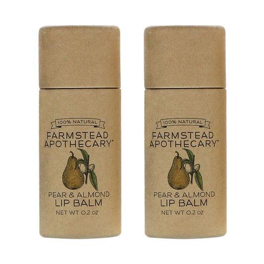 Farmstead Apothecary Lip Balm (Pear & Almond, 2 Pack) Beauty & Personal Care Farmstead Apothecary