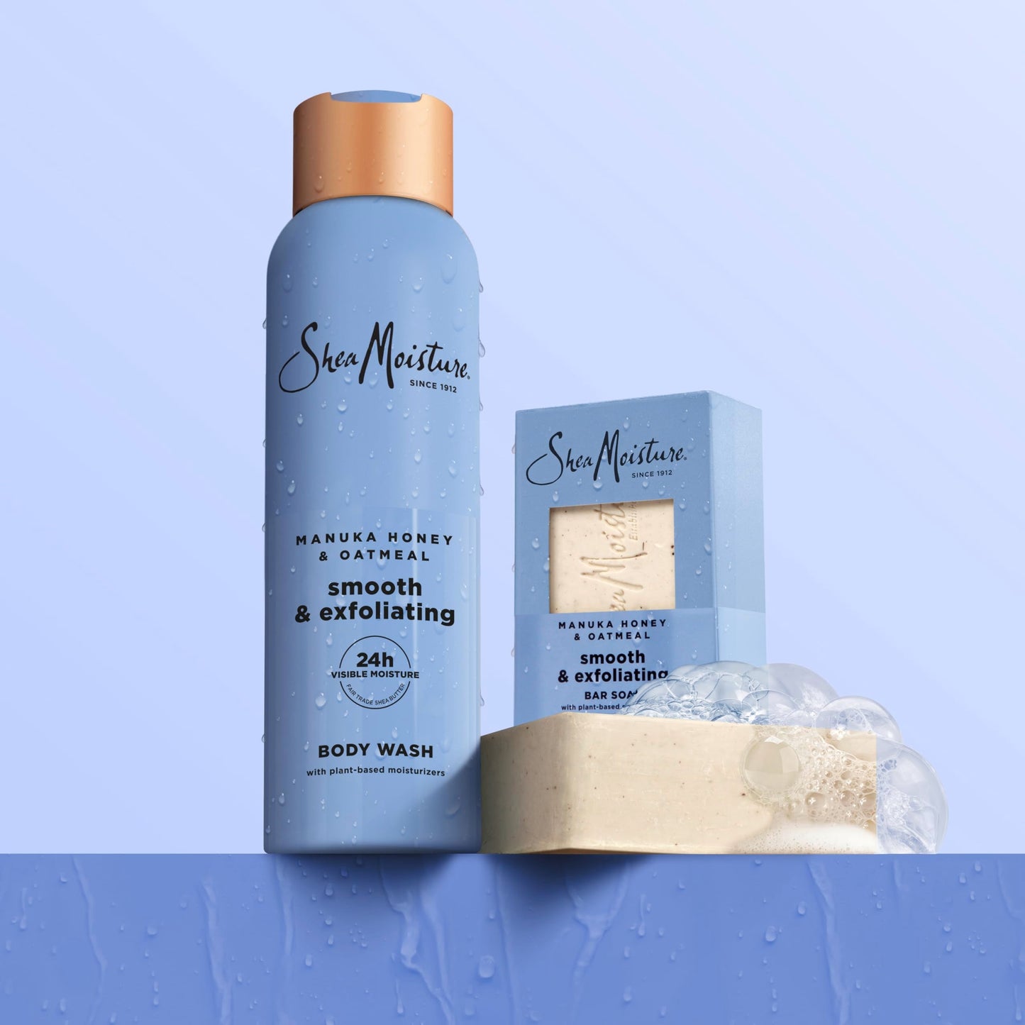 SheaMoisture Bar Soap Manuka Honey Oatmeal 4 Count Smoothing & Exfoliating Smooth and Exfoliating bar soap with 24h shea moisture nutrients Beauty & Personal Care Shea Moisture