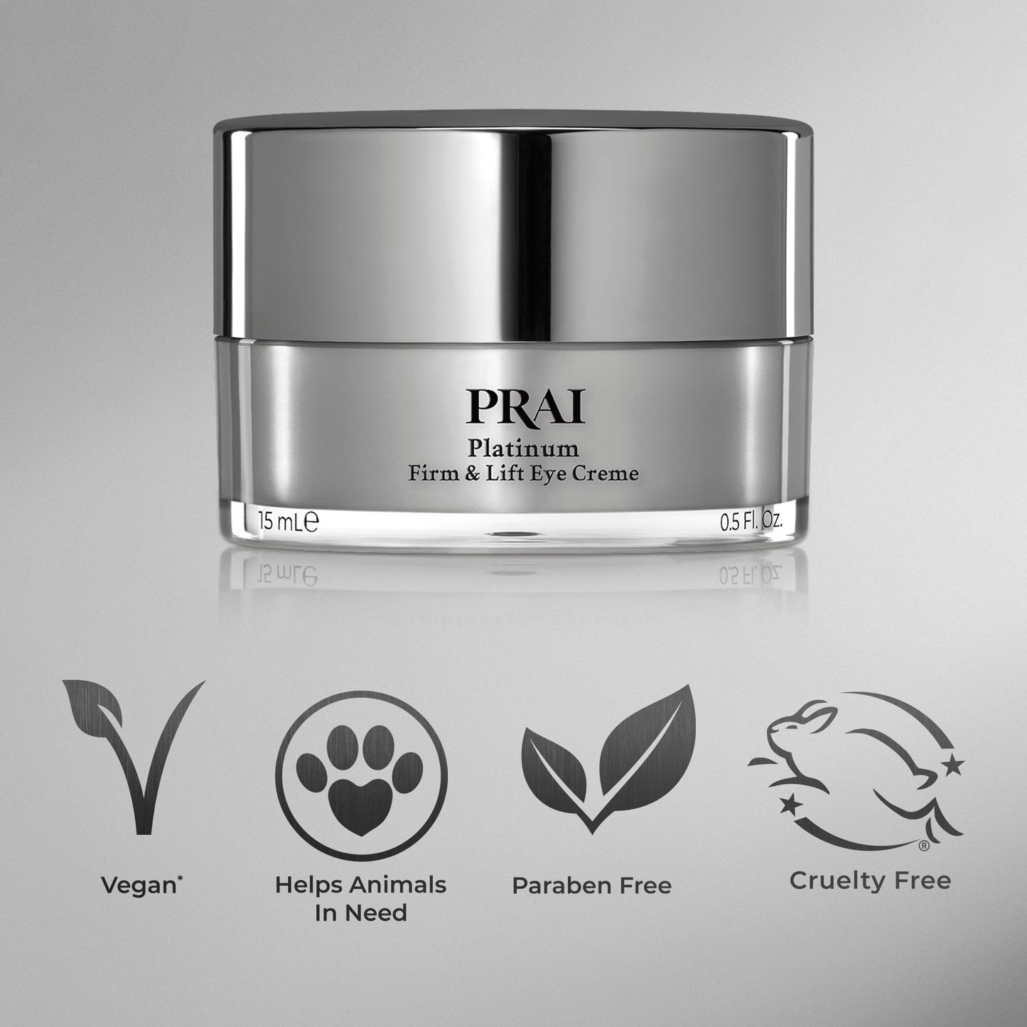 PRAI Beauty Platinum Firm and Lift Eye Creme - Tightening and Firming Eye Cream - Anti-Aging Under Eye Cream - Irritation Free - 0.5 Oz Beauty & Personal Care PRAI