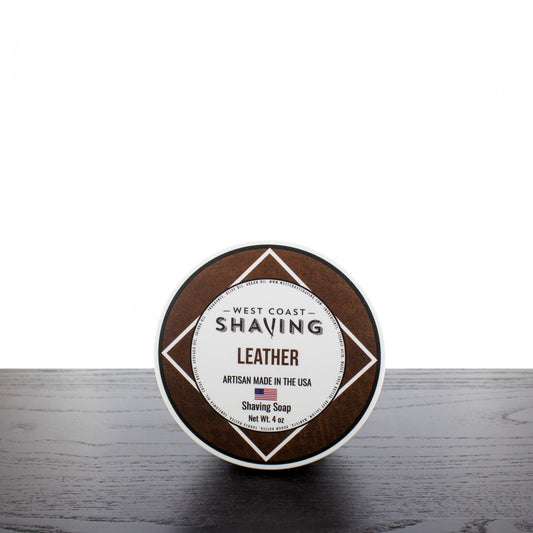 West Coast Shaving Shaving Soap, Leather, 4 oz Beauty and Personal Care West Coast Shaving