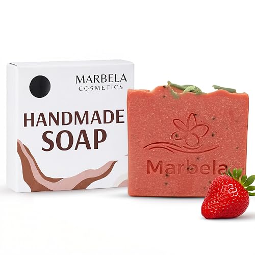 Marbela Cosmetics Handmade Soap Bar - Made in USA, Vegan Friendly, Palm Oil Free, Natural Bar Soap - Gentle Face & Body Soap for Daily Skin Care Beauty & Personal Care Marbela