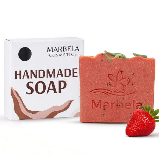 Marbela Cosmetics Handmade Soap Bar - Made in USA, Vegan Friendly, Palm Oil Free, Natural Bar Soap - Gentle Face & Body Soap for Daily Skin Care Beauty & Personal Care Marbela
