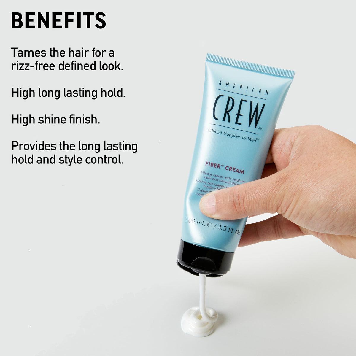 American Crew Men's Fiber Cream, Like Hair Gel with Medium Hold & Natural Shine, Stocking Stuffer for Him, 3.3 Fl Oz Beauty & Personal Care AMERICAN CREW