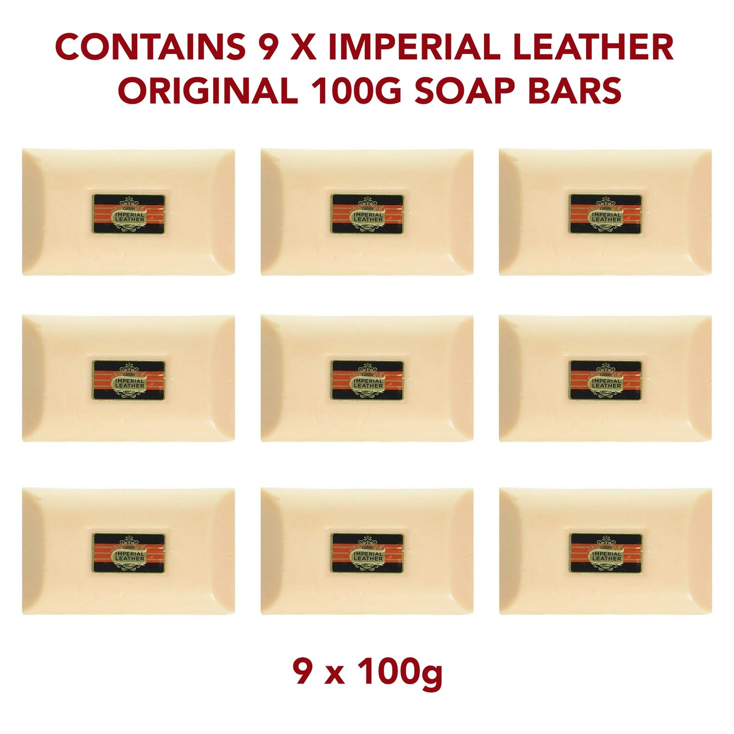 9 x CUSSONS IMPERIAL LEATHER ORIGINAL SOAP BAR 100g - 3 MULTIPACK 3 x 100g by Imperial Leather Beauty & Personal Care Imperial Leather
