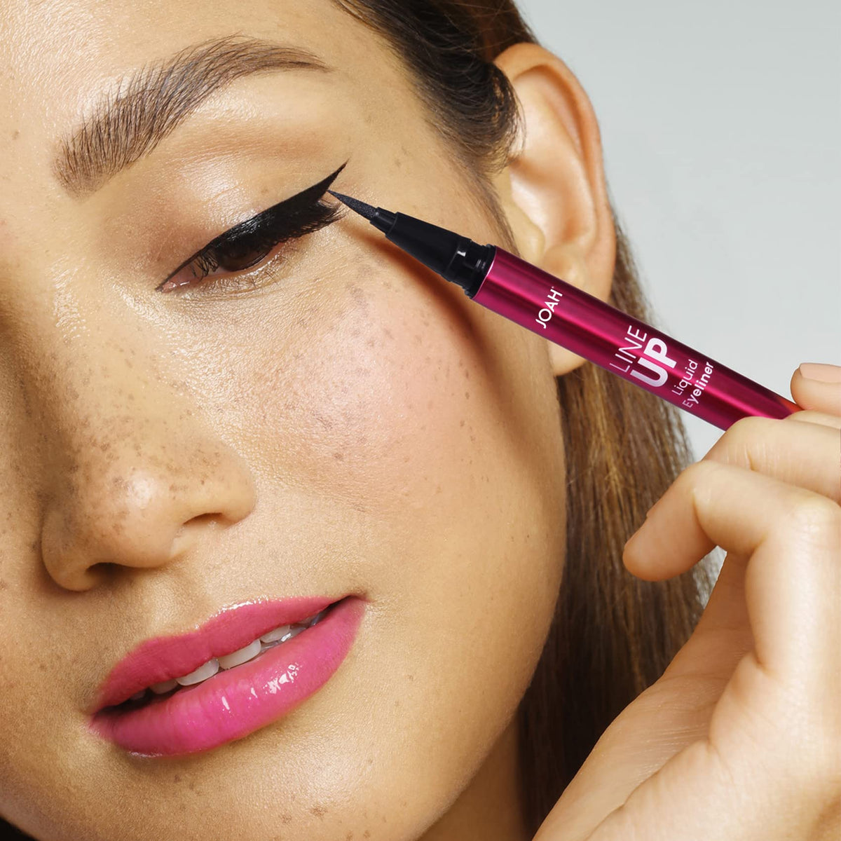 JOAH Line Up Liquid Eyeliner with Precision Felt Tip, Fast-Drying & Waterproof, Long Lasting, Smudge Proof Eye Liner, Effortless Control, Biotin