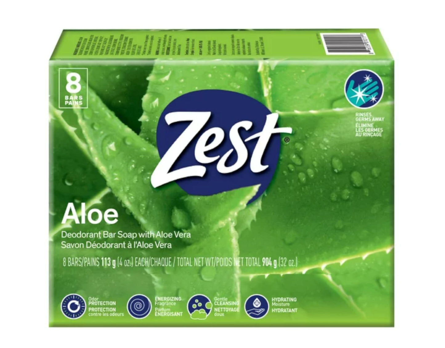 Zest Bar Soap, Fresh Aloe, 4 Oz, 16 Bars Pack Beauty & Personal Care Zest