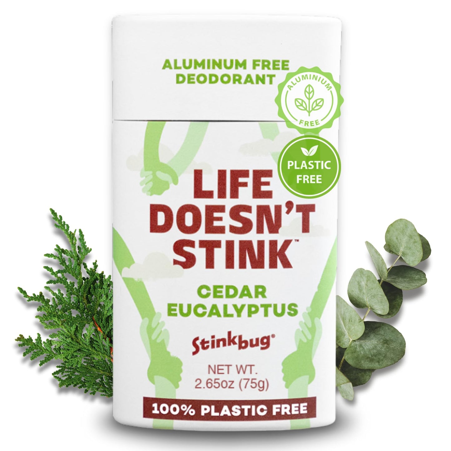 Stinkbug Naturals Organic Plastic Free & Aluminum Free Deodorant Stick with Cedar Eucalyptus and Coconut Oil - 2.65 Ounce Pack of 1 Beauty and Personal Care Stinkbug