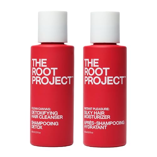 Travel Size Shampoo and Conditioner Set | Clarifying Shampoo That Nourishes. Never Stripping | Mask-Level Softness Every Wash | Clean Canvas + Instant Beauty & Personal Care The Root Project