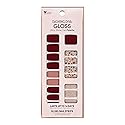 Dashing Diva Gloss Nail Strips - Wild Flower | UV Free, Long Lasting, Floral Nail Stickers with Pink Accent Nails | Contains 32 Nail Wraps, 1 Prep Beauty & Personal Care Dashing Diva