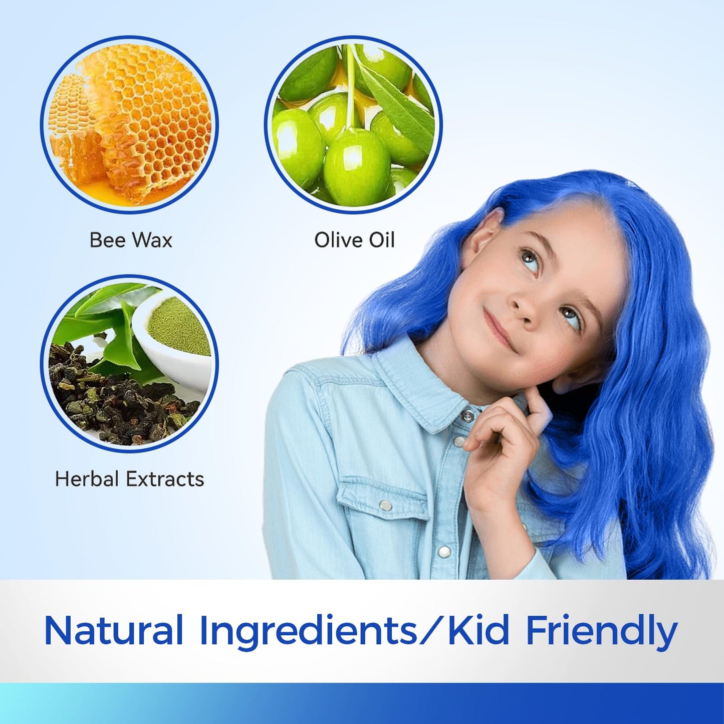 Temporary Blue Hair spray, Instant hair dye Wax 4.23 oz-Hairstyle Cream Hair Pomades Hair Color Wax for Party Cosplay Easy Cleaning(1, Blue) Beauty and Personal Care EFLY