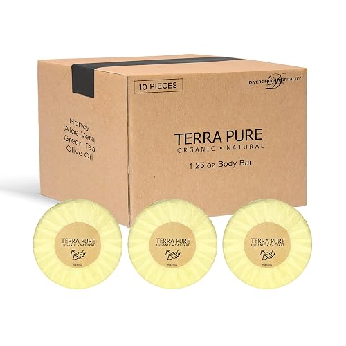 Terra Pure Bar Soap, Travel Size Hotel Amenities, 1.25 oz (Pack of 10) Beauty & Personal Care Terra Pure