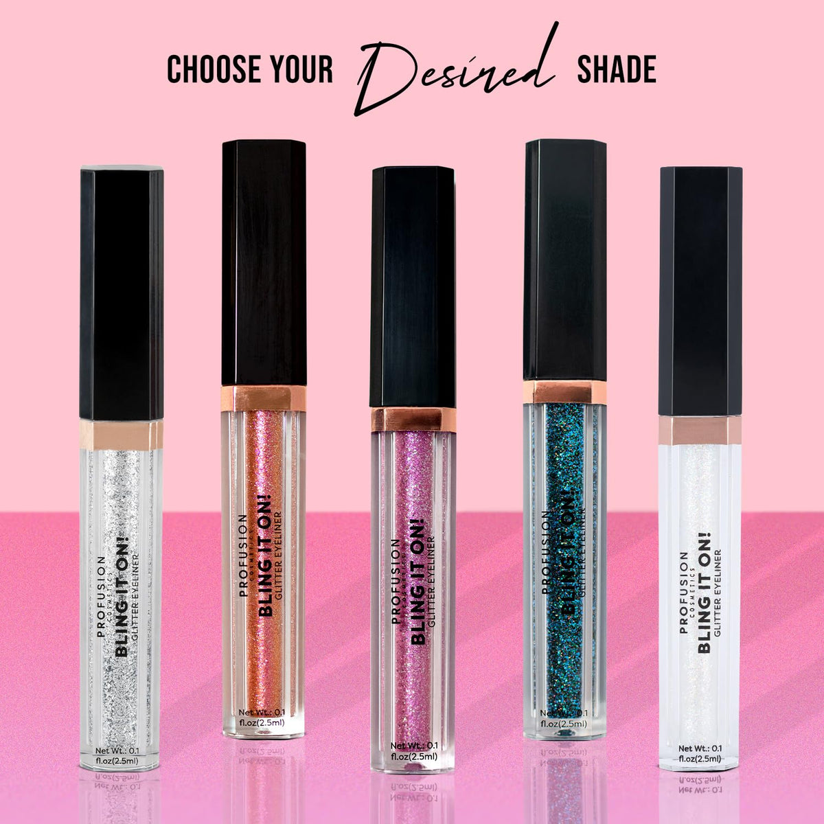 Profusion Cosmetics Bling It On! Glitter Eyeliner - Multi-Dimensional Liquid Liner with a Long-Wearing Formula Delivers a High-Impact, Multi-Use… Beauty & Personal Care Profusion Cosmetics