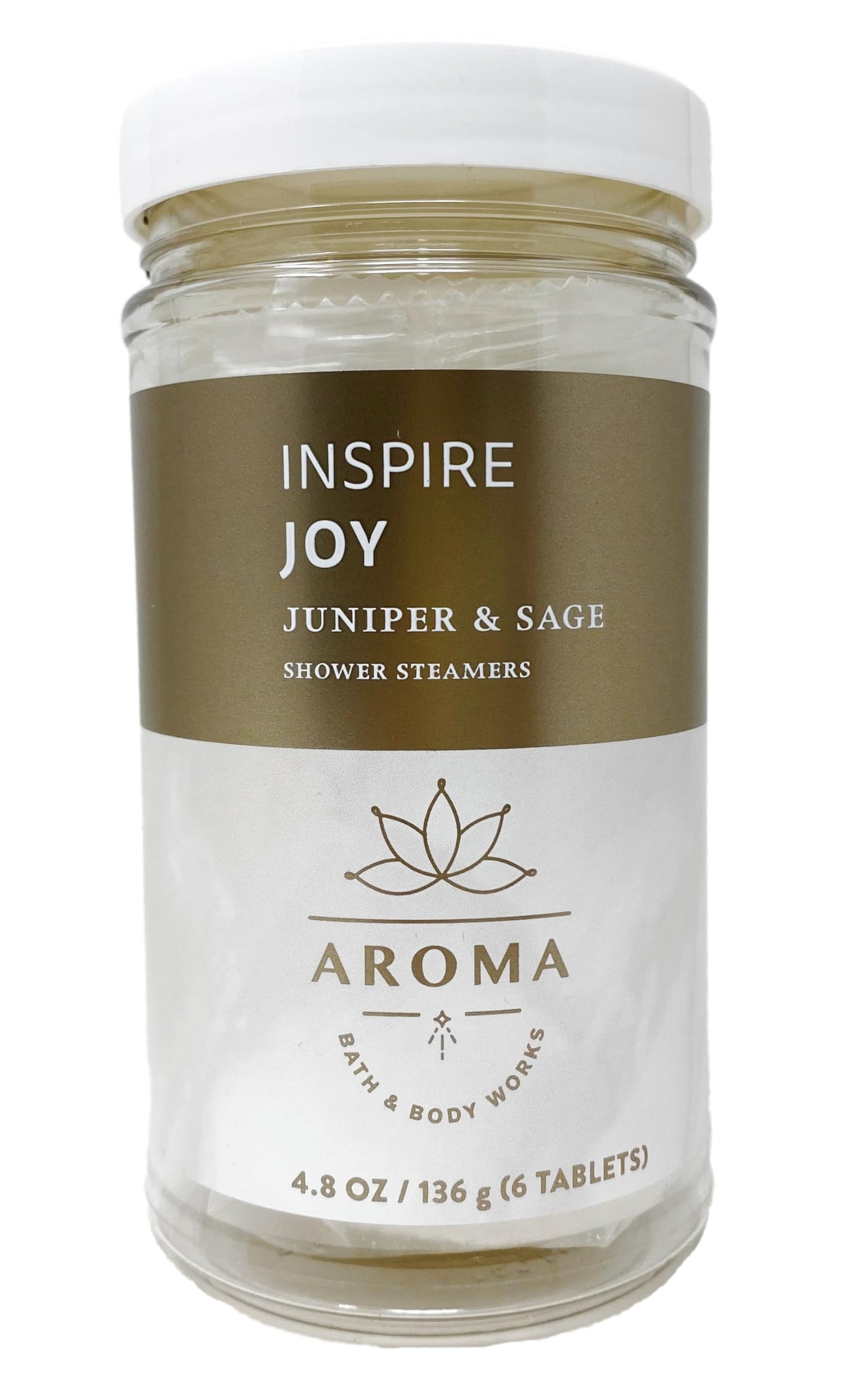 Bath & Body Works Aroma Inspire Joy Juniper & Sage Gift Set of 2 Shower Steamers with a Himalayan Salts Springs Sample Bar Soap Beauty and Personal Care Bath & Body Works