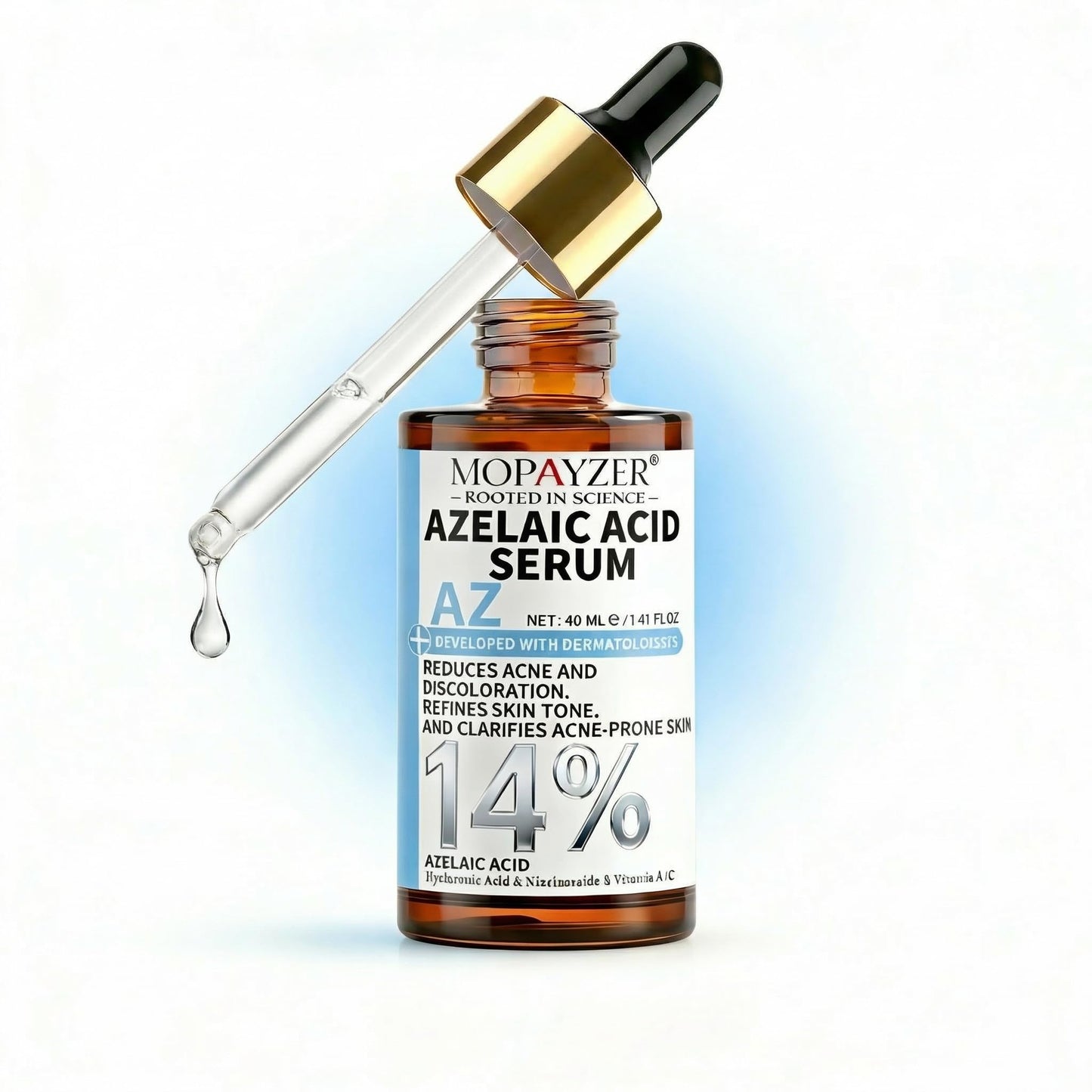 14% Azelaic Acid Serum for Face with Niacinamide, Hyaluronic Acid & Vitamin A/C - Redness Soothing, Acne & Dark Spot Care, Azelic Acid for Acne Beauty & Personal Care mopayzer