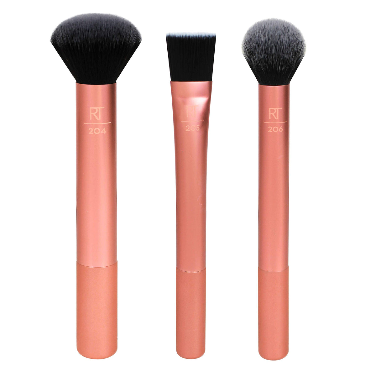 Real Techniques Flawless Base Makeup Brush Kit 2.0, Face Brush Set for Liquid, Cream, & Powder Products, Bronzer & Foundation, Streak Free Makeup