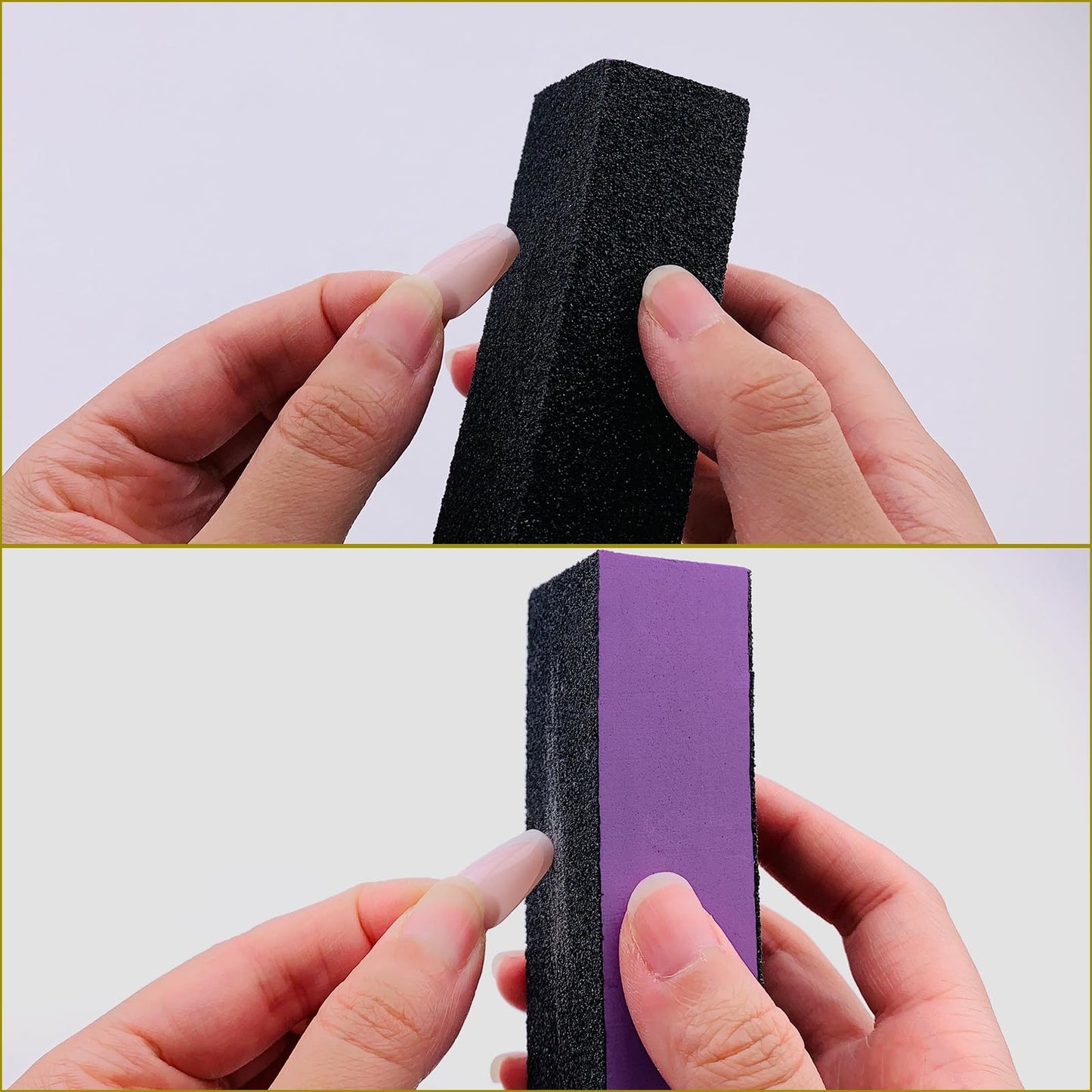 HeeYaa 10 Pcs Nail Buffer Sanding Block Polisher Buffing File 100/180 Grit 3 Sides Nail Files Art Pedicure Manicure File(Black Purple) Beauty & Personal Care HeeYaa