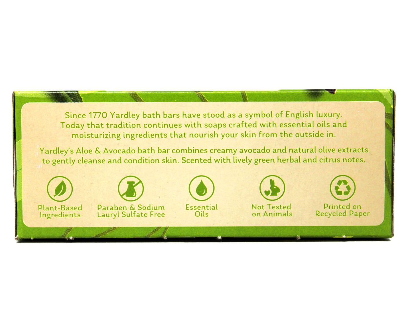 Yardley London Aloe and Avocado Naturally Moisturizing Bath Bar 4.0 oz (Pack of 12) Beauty & Personal Care Yardley