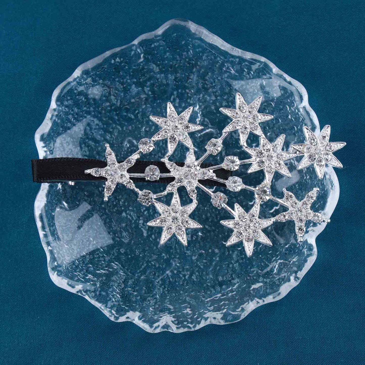 Yheakne Crystal Rhinestone Bling Hair Accessories: Decorative Star Barrette, Hair Pin, and Headpiece for Women and Girls (Silver) Beauty & Personal Care Yheakne