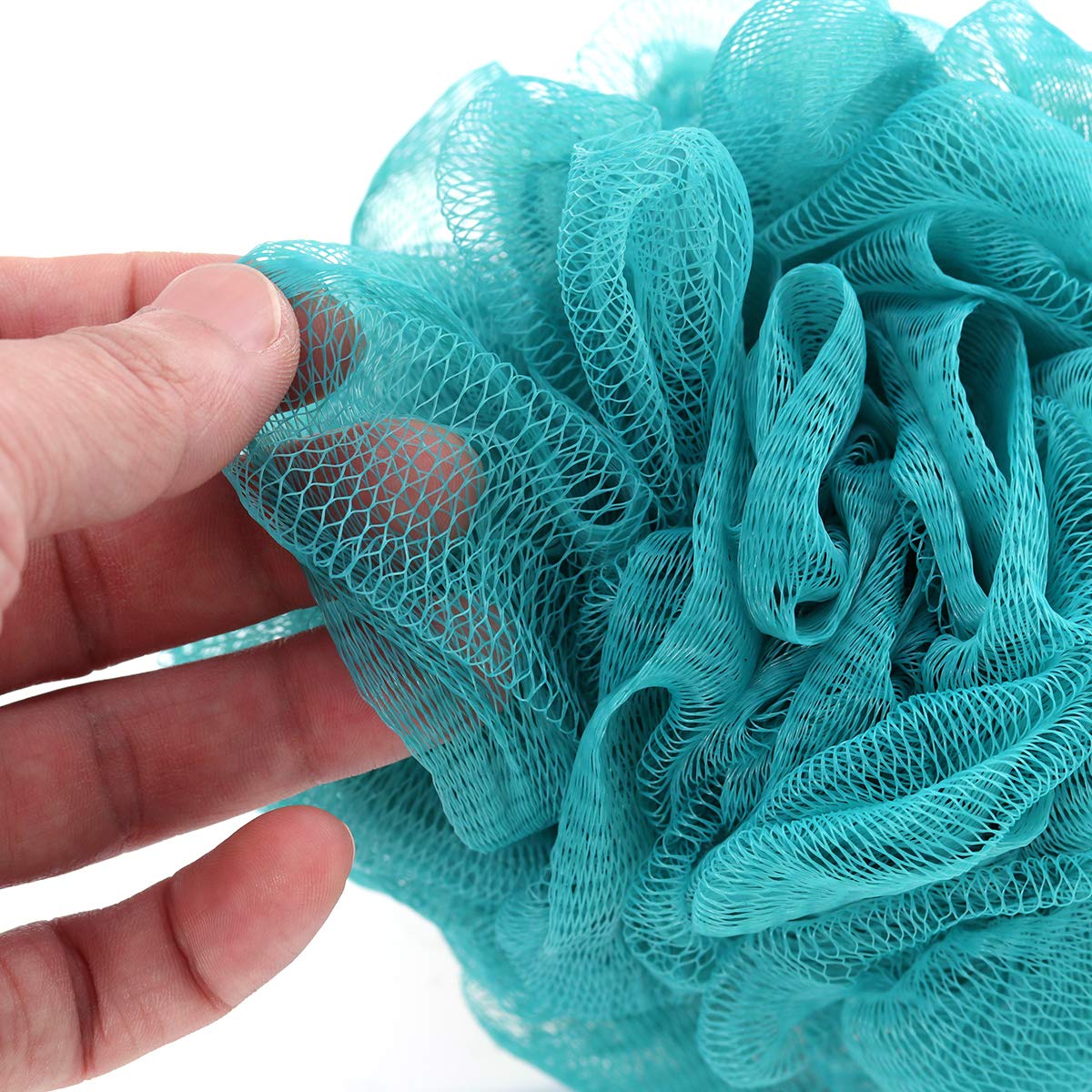 Loofah Bath Shower Sponge Pouf, Mesh Pouf Shower Ball Mesh Bath Sponge Large Size (5 Pack) Beauty and Personal Care FRCOLOR