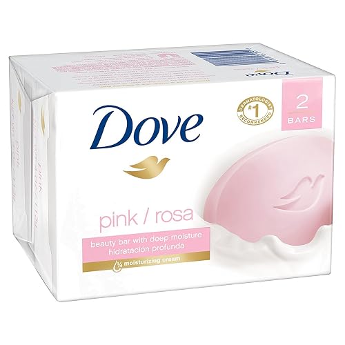 Dove Beauty Bar Soap - Pink/Rosa - 2 Count 4 OZ Bars Per Package - Pack of 4 Packages (Total of 8 Bars) Beauty & Personal Care Dove