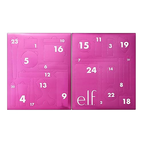 e.l.f. Sleigh the Holidays 24-Day Advent Calendar 2025, Skincare Essentials & Festive Makeup In Limited-Edition Shades, Vegan Beauty & Personal Care e.l.f.