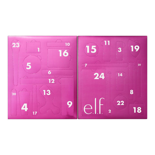 e.l.f. Sleigh the Holidays 24-Day Advent Calendar 2025, Skincare Essentials & Festive Makeup In Limited-Edition Shades, Vegan Beauty & Personal Care e.l.f.