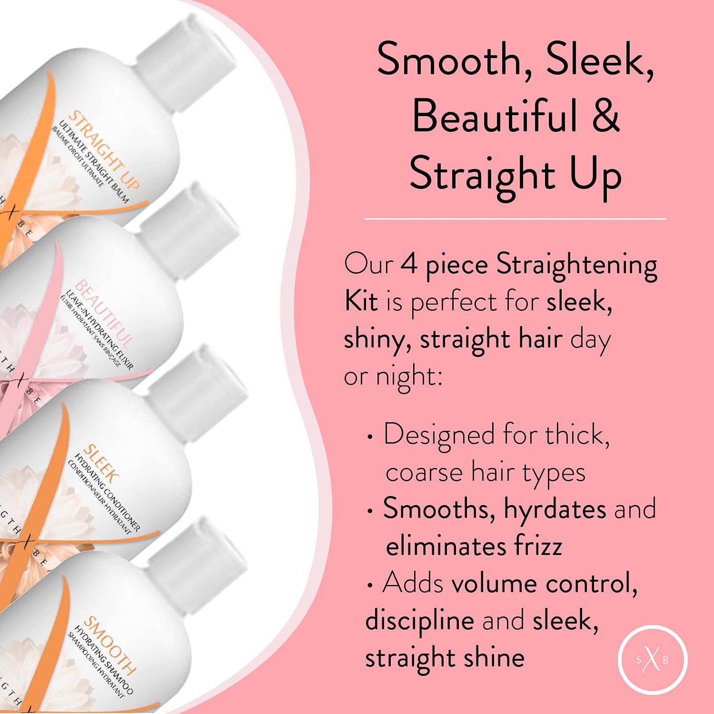 Strength x Beauty 4 pc. Keratin Infused Straightening Kit | Thick, Coarse or Curly Hair Beauty & Personal Care Strength x Beauty