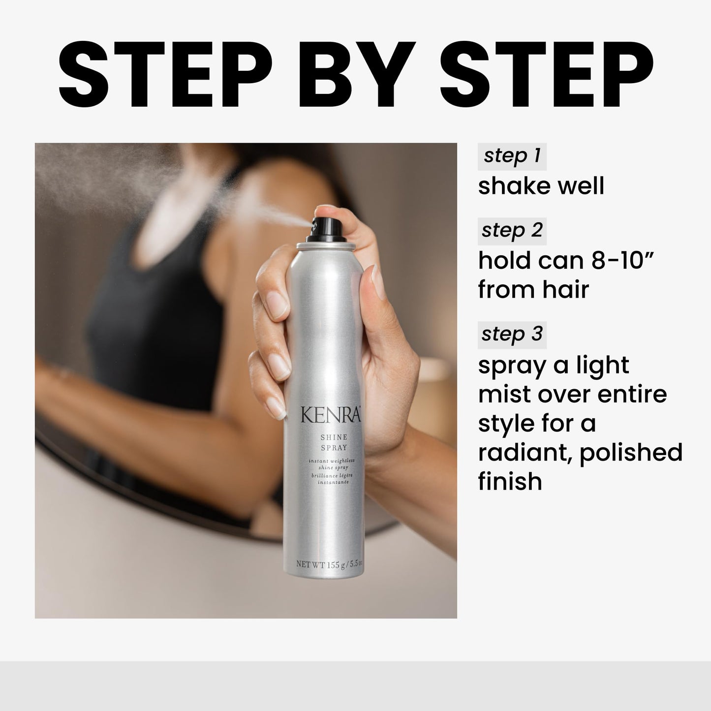 Kenra Professional Shine Spray | Instant Weightless Shine Hairspray | Tames Frizz & Flyaways | Enhances Color Vibrancy | Lightweight, No Hold | All Beauty & Personal Care Kenra