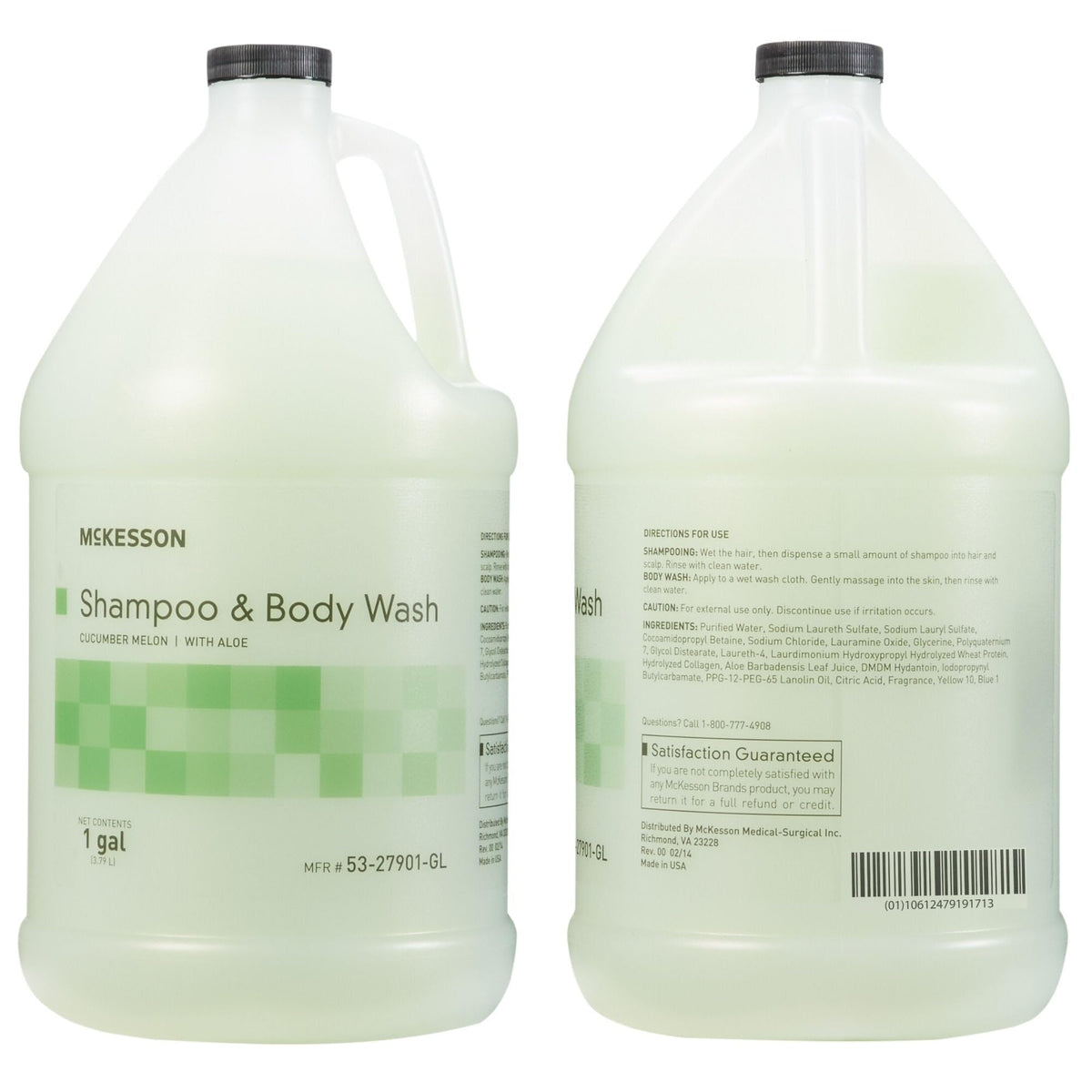 McKesson Body Wash and Shampoo, Cucumber Melon Scent, 1 gal, 4 ct