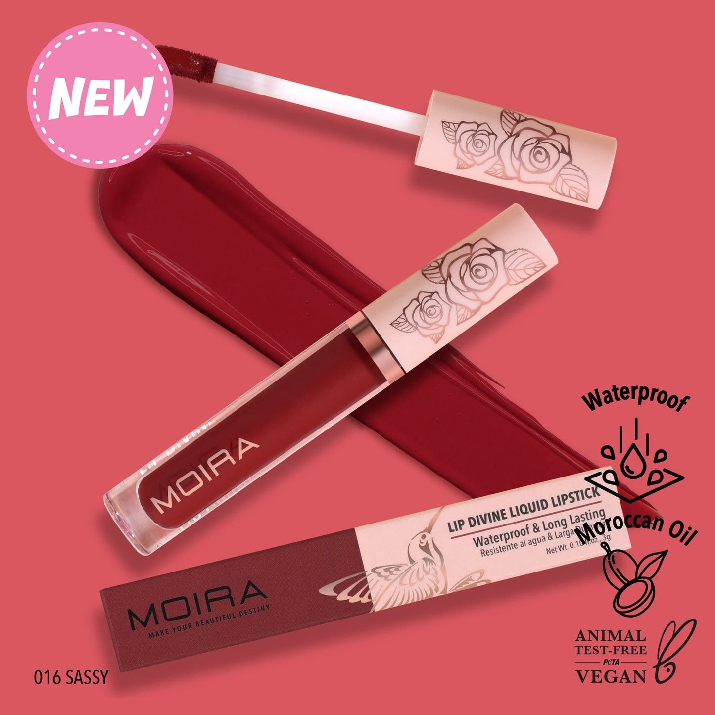 Moira Lip Divine Liquid Lipstick (016, Sassy) Beauty & Personal Care Moira