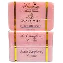The Grecian Soap Company Goat Milk & Olive Oil Soap Bar 3-Pack - Black Raspberry Vanilla Scent, Natural Bar Soap, Moisturizing & Nourishing Body Soap Beauty & Personal Care The Grecian Soap Company