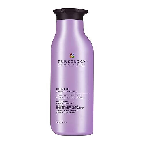 Pureology Hydrate Shampoo - For Dry or Color Treated Hair, Moisturizing Shampoo For Hydration & Softness, With Rose Extract & Green Tea, Vegan Beauty & Personal Care Pureology