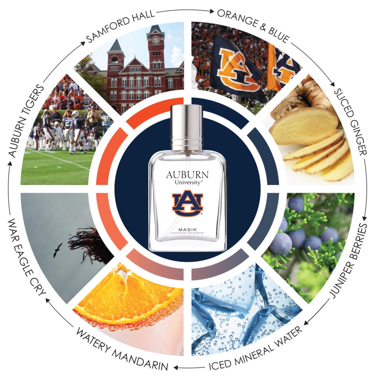 Masik Collegiate Fragrances Eau de Parfum Spray for Women, Auburn University, 1.7 Ounce Beauty & Personal Care masik