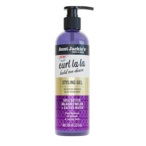 Aunt Jackie's Curls & Coils Curl La La Hold Me Down Styling Gel, 12 fl oz - Triple Moisture for Defined and Lasting Curls Beauty & Personal Care Aunt Jackie's