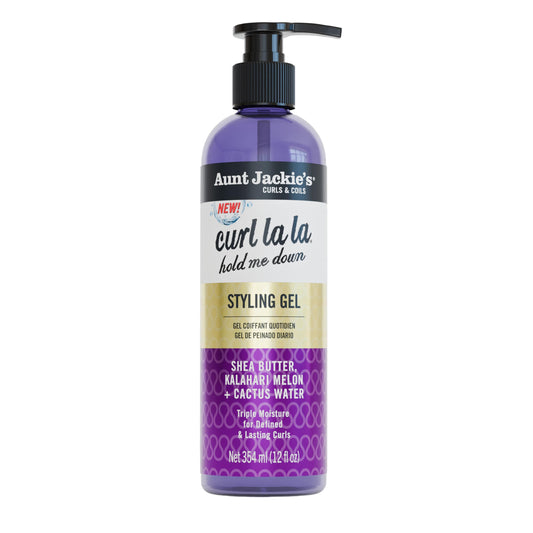 Aunt Jackie's Curls & Coils Curl La La Hold Me Down Styling Gel, 12 fl oz - Triple Moisture for Defined and Lasting Curls Beauty & Personal Care Aunt Jackie's