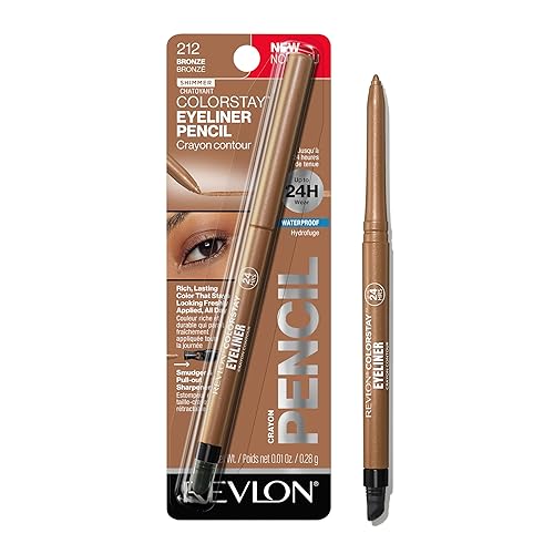 REVLON ColorStay Pencil Waterproof Eyeliner, Smudge-Proof, Eye Makeup with Built-In Sharpener, 212 Bronze, 0.01 oz Beauty & Personal Care REVLON