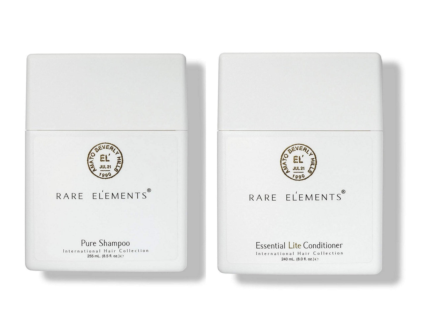 Rare Elements Pure Shampoo & Essential Lite Conditioner Set with Gute Carrying Bag (Three Piece Bundle) 8 oz per unit Beauty & Personal Care Rare Elements