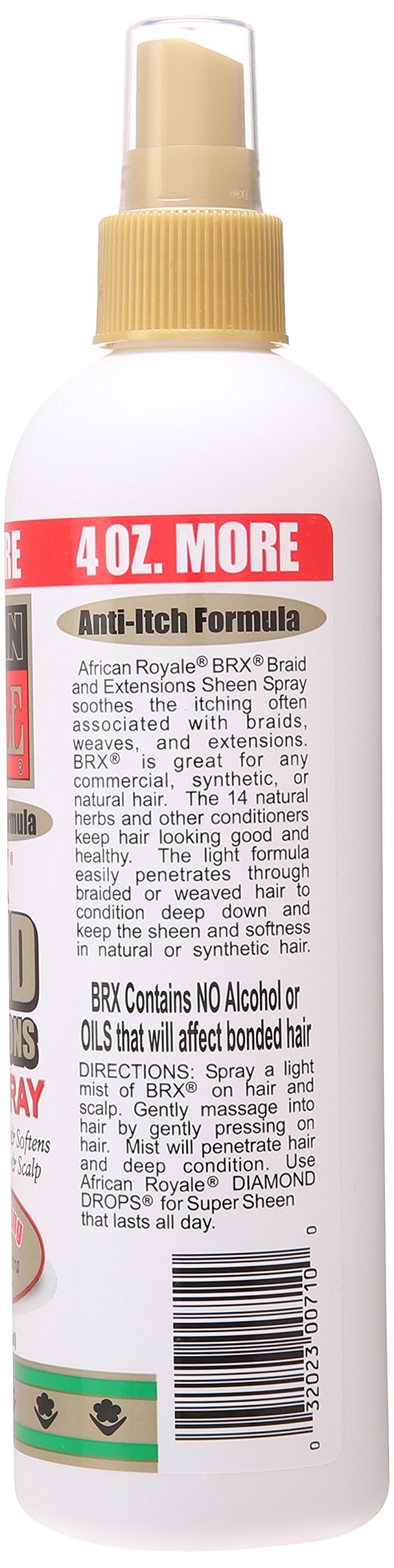 African Royale BRX Braid and Extensions Sheen Spray, 12 oz (Pack of 12) Beauty & Personal Care African Royale