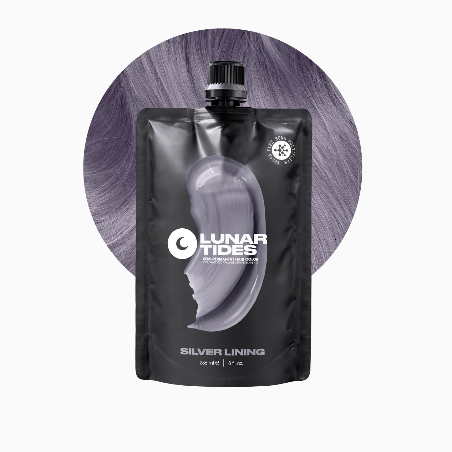 Lunar Tides Semi-Permanent Hair Color (43 colors) (Silver Lining, 4 fl. oz.) Beauty & Personal Care Lunar Tides